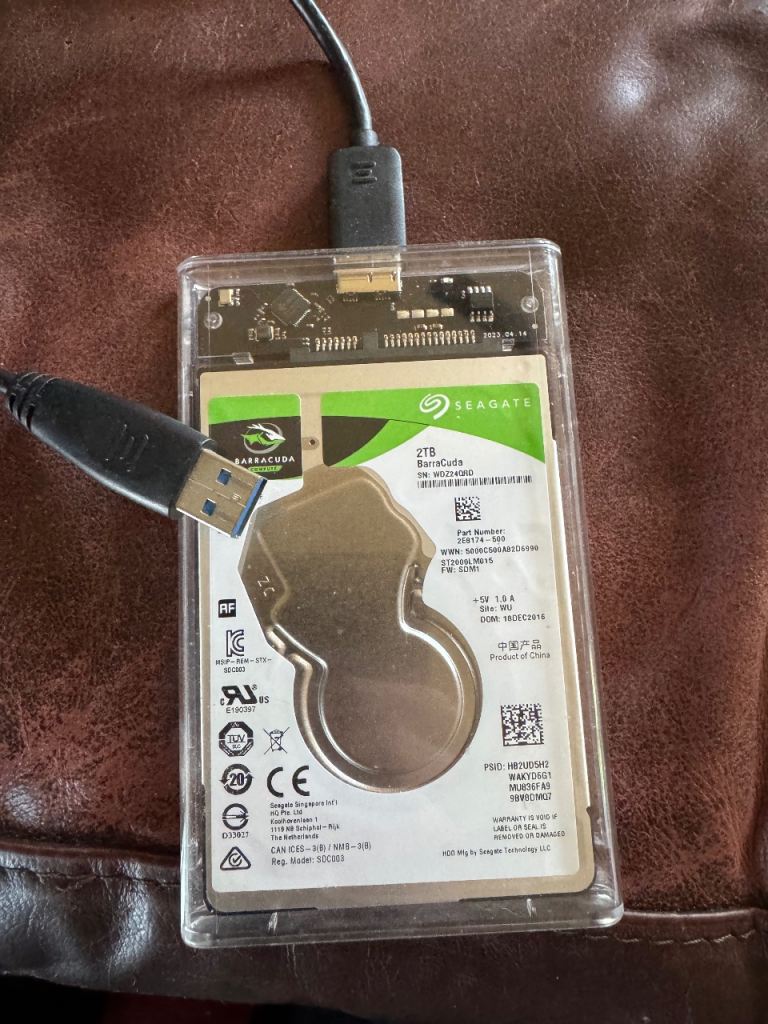 Seagate Barracuda 2TB Hard Drive with USB Caddy