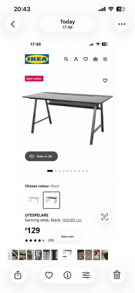 Ikea gaming desk/table