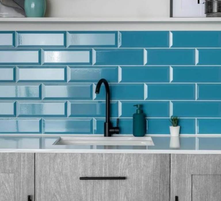 Metro style and square ceramic tiles
