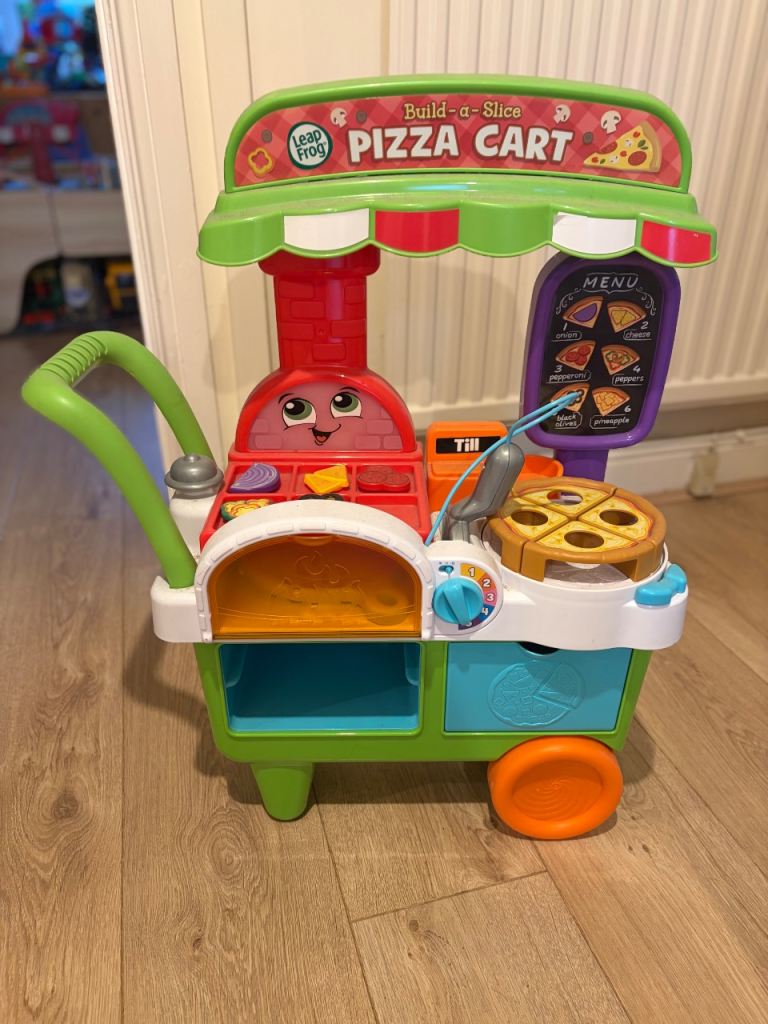 LeapFrog Build-a-Slice Pizza Cart – Multicoloured, Good Condition