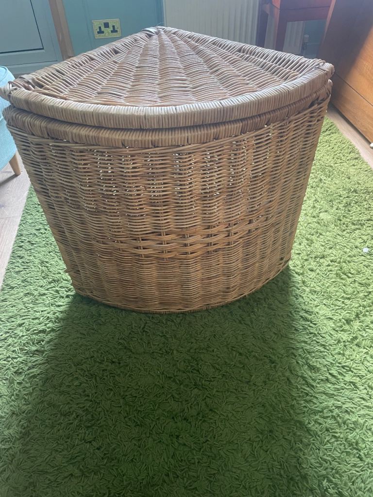 Half moon vintage basket storage