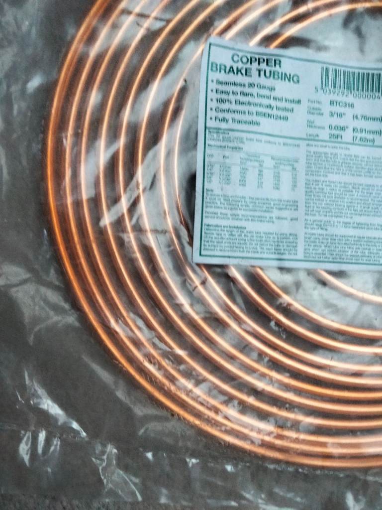 Copper brake pipe 