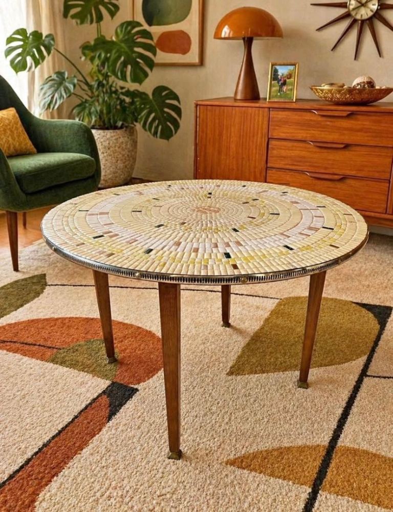 Mid Century Mosaic coffee table 