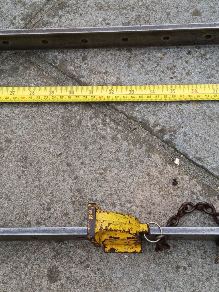 Two vintage  Record heavy duty steel sash cramps 48 inches 