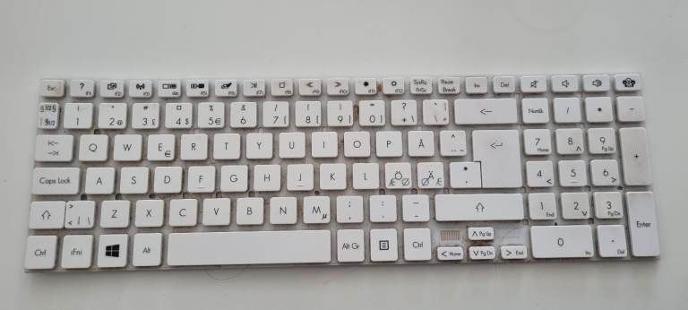Laptop Acer Aspire Danish keyboard