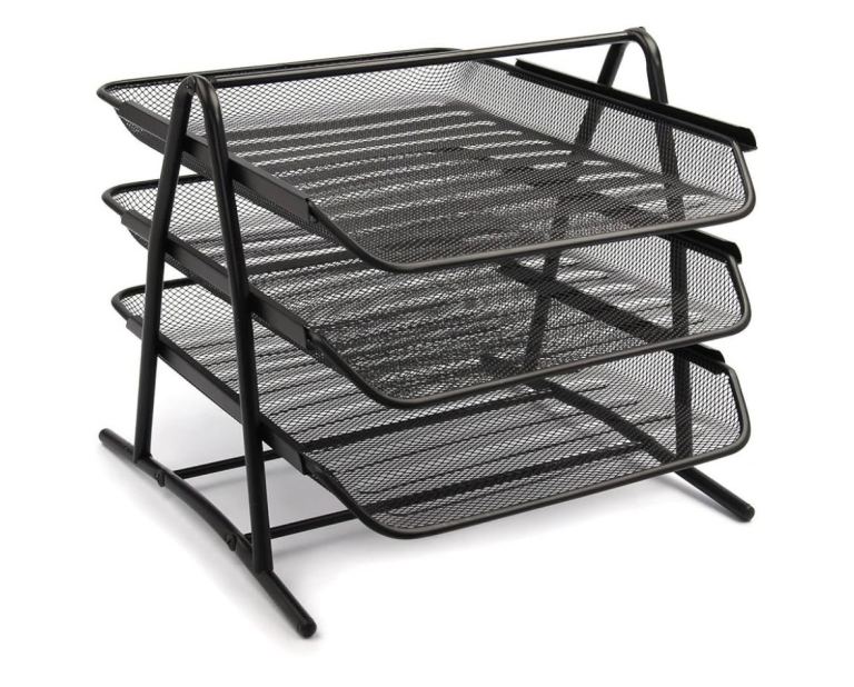Letter Mesh Letter 3 Tier Office Filing Trays Holder 