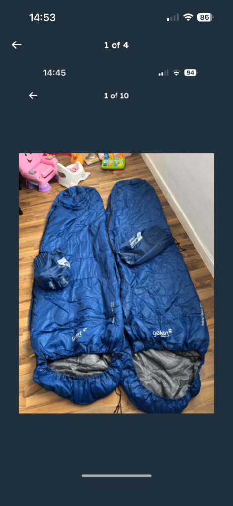 Mummy sleeping bags 