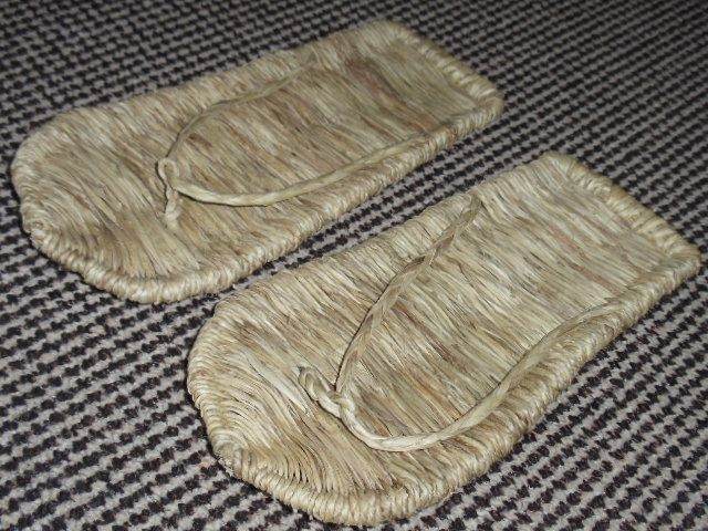 Men's Woven Straw Beach/Cosplay Flip Flops/Sandals 8-9 UK size