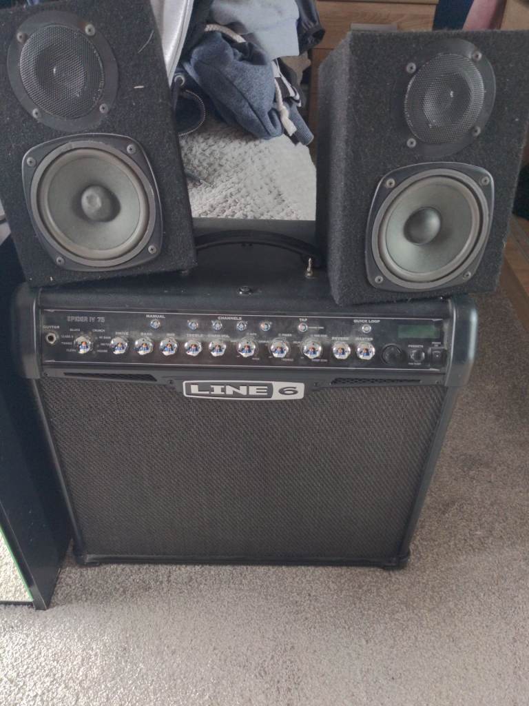 Line 6 spider IV 75 watt amp + speakers