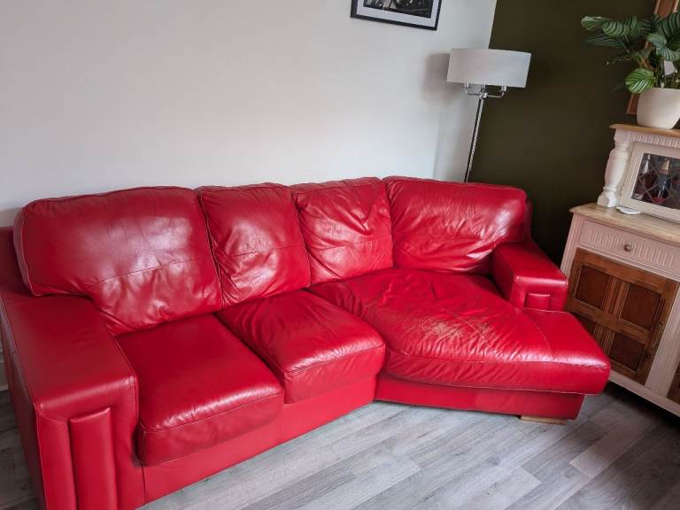Large leather sofa