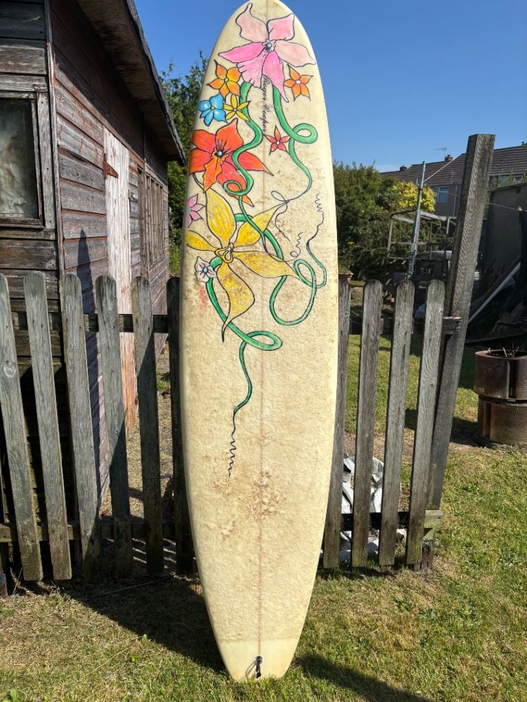 Roger Cooper Surfboard – Unique Floral Design