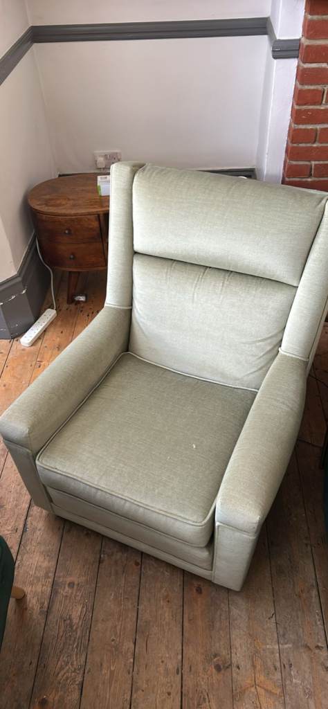 Free G Plan sofa and armchair set from 1970s - recently upholstered - collection only