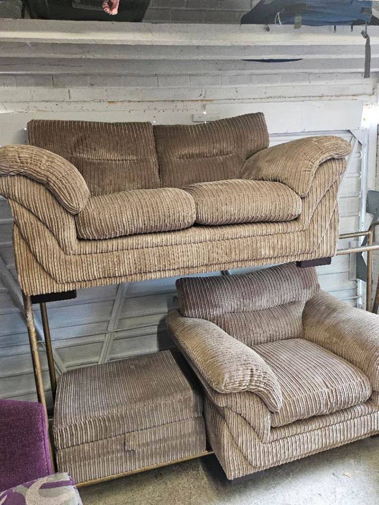 Exdisplay dfs sofa cuddle chair poufee 