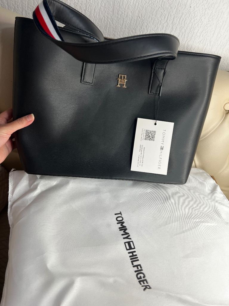 Black Faux Leather Shopper Bag – Brand New with Tags
