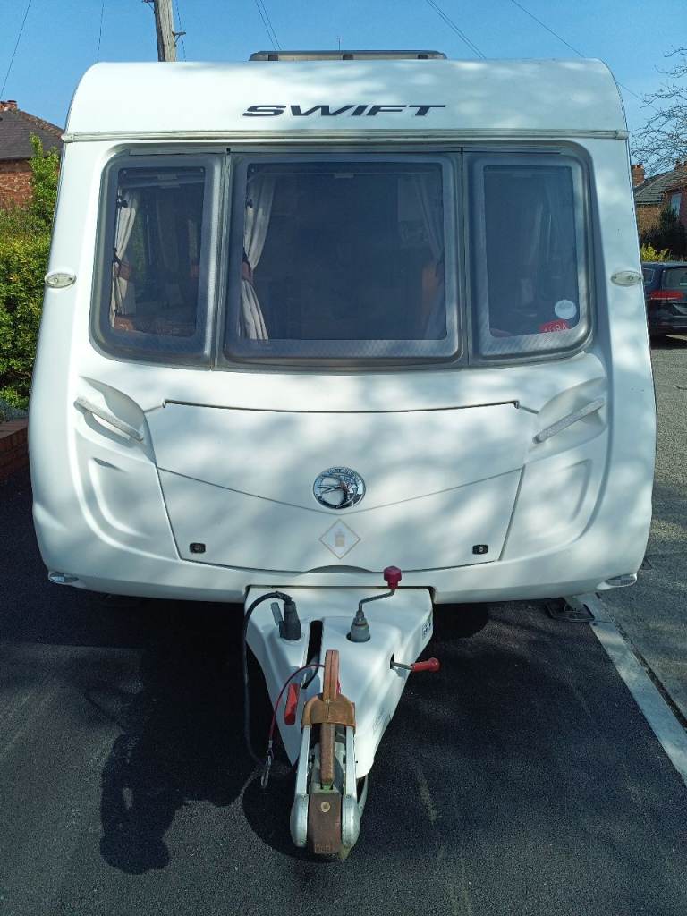 4 berth caravan Swift Charisma 535 plus Kampa air awning