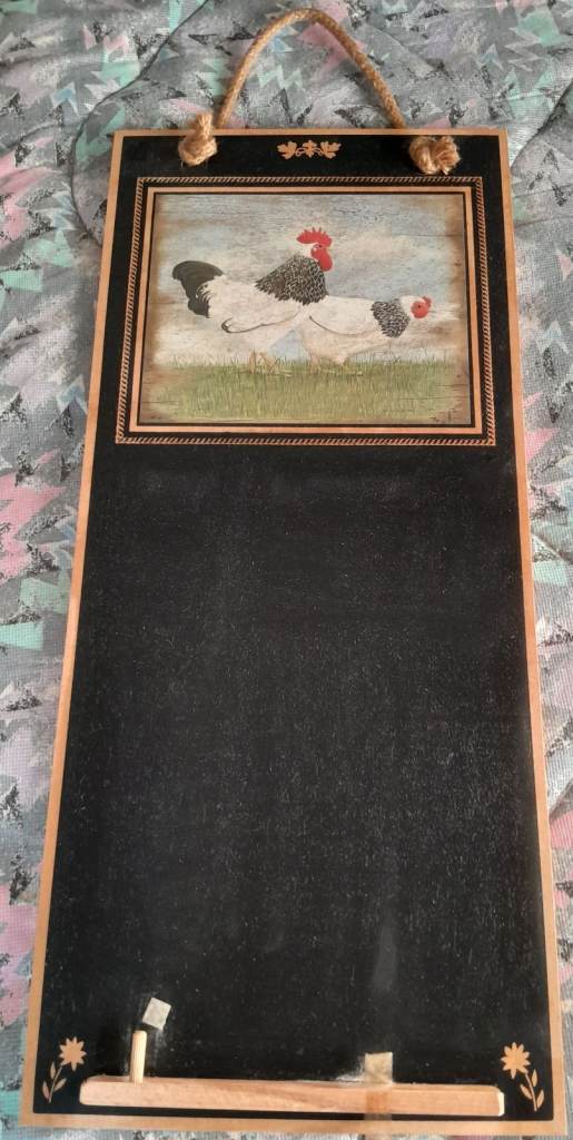 Chalkboard with Rooster Picture – Good Condition