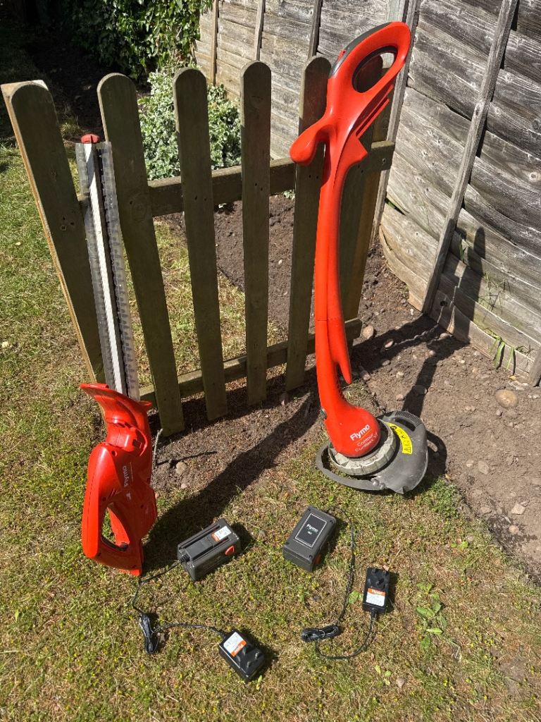 Flymo cordless strimmer and Hedge Cutter