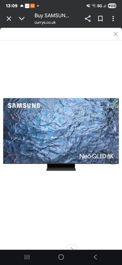 Samsung tv 65-inch 8k new good condition 