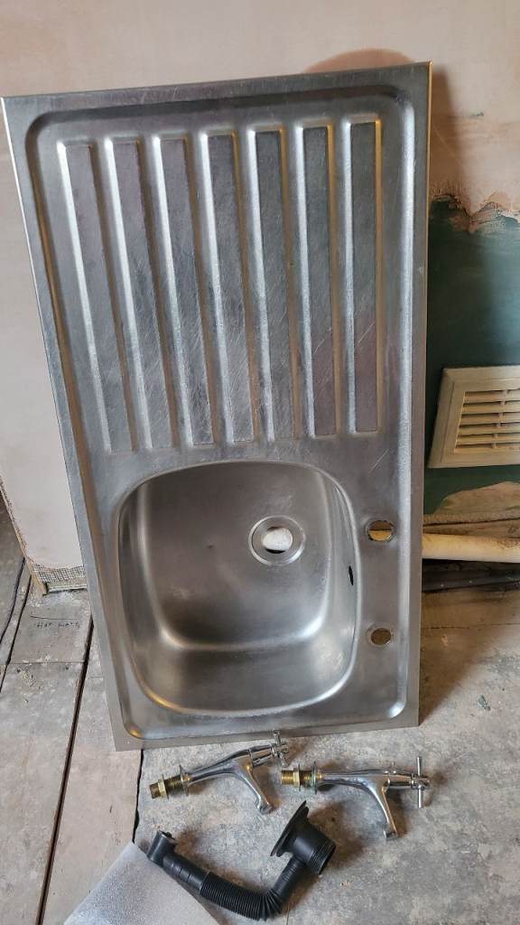 image for Stainless steel kitchen sink and taps