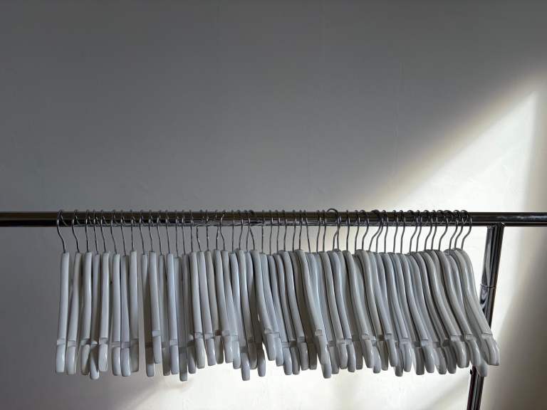 Kids White Wooden Clothes Hangers