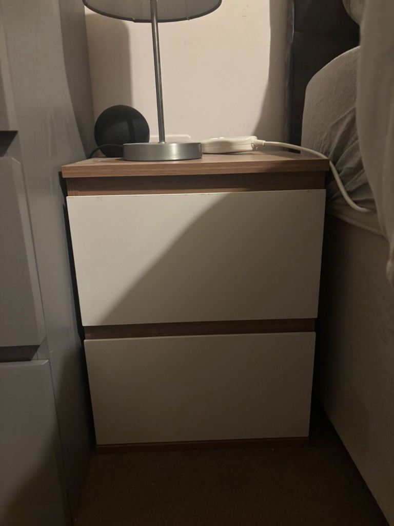Pair of IKEA malm bedside tables