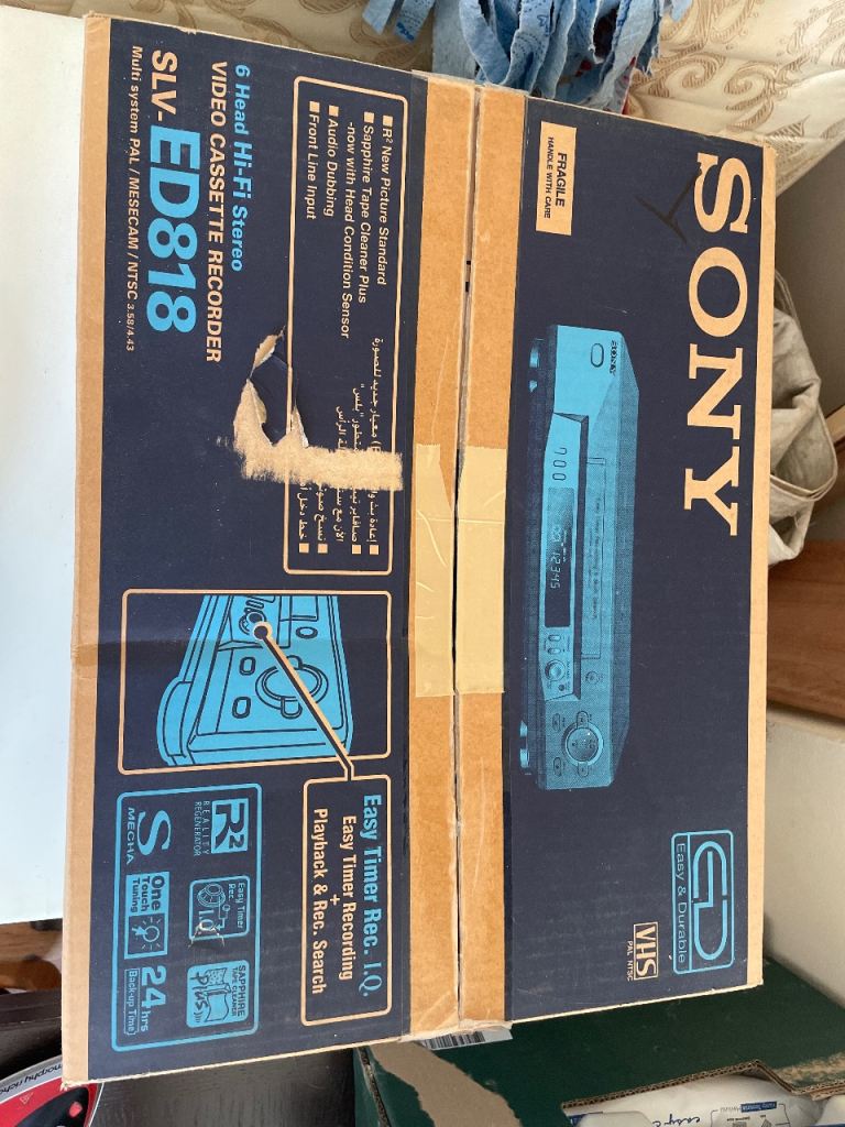 Sony SLV-ED818 6 Head Hi-Fi Stereo VCR Player Recorder