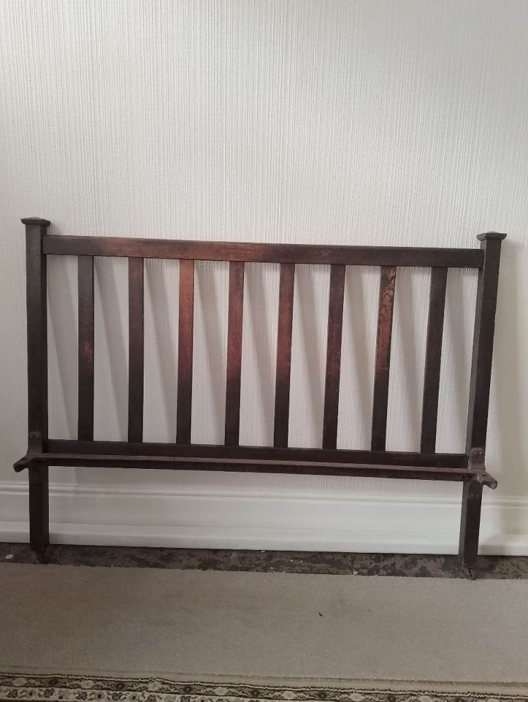 Vesper Antique Solid Oak Double Bed, FREE.