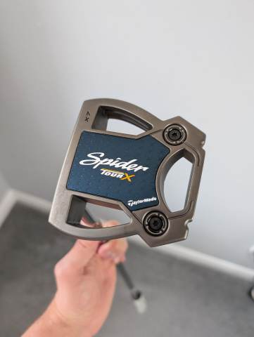 LEFT Handed Taylormade Spider Tour X Putter X7 34 Inch Silver