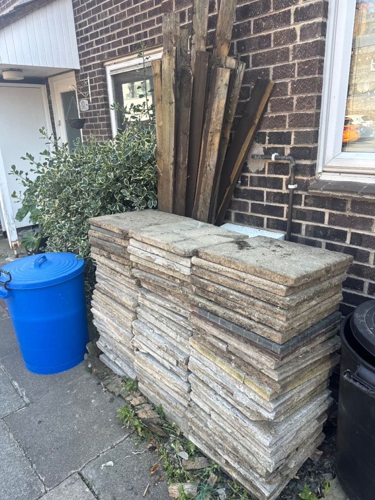Used paving from garden - £30 for the lot 
