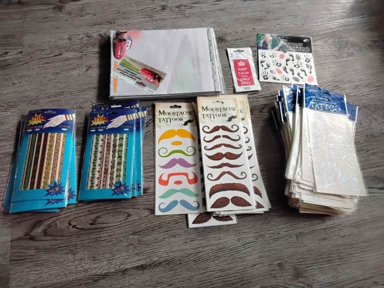140 temporary tattoos job lot all new unopened 