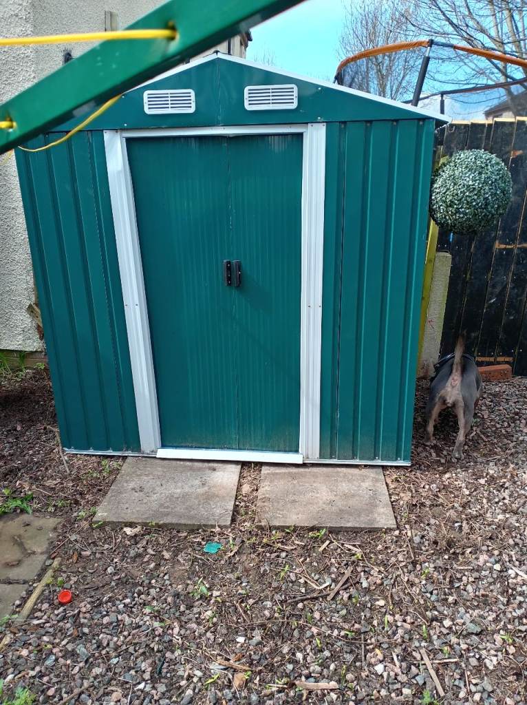 6ft x6ft Metal shed with Metal flooring 