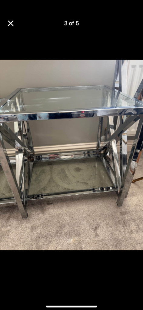 X3 glass chrome storage living stylish home units