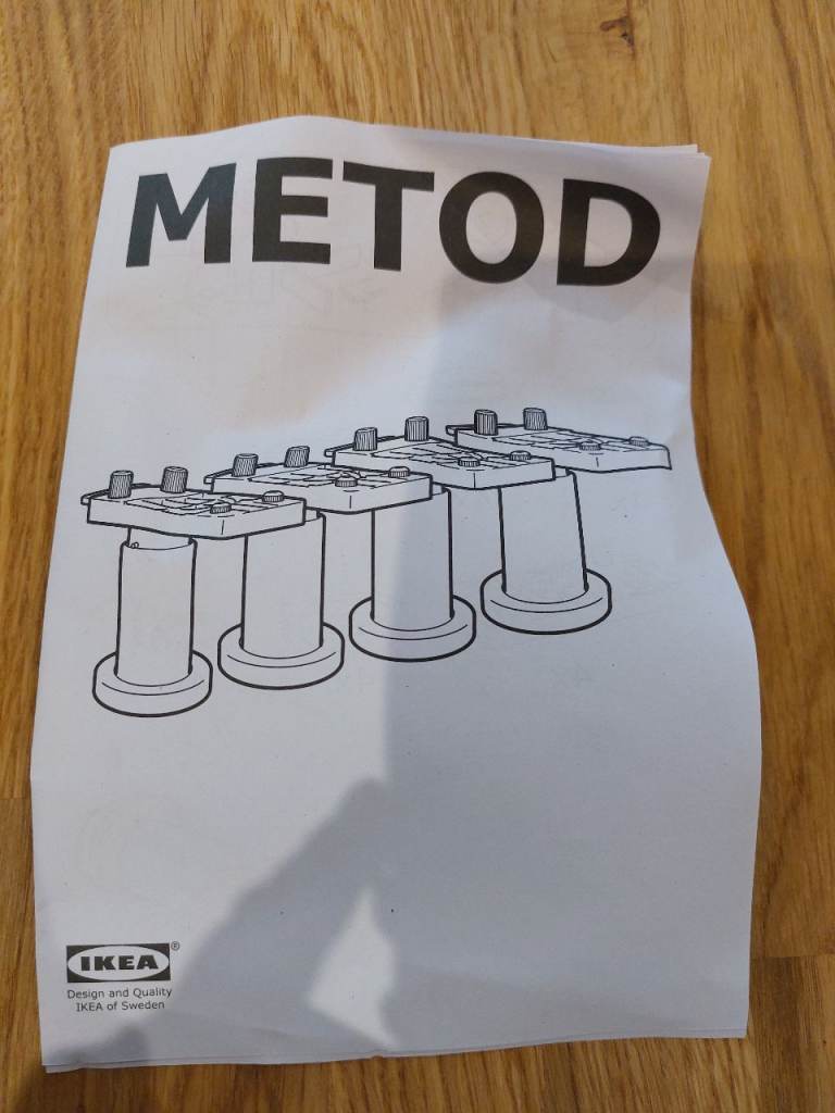 IKEA METOD Cabinet Legs - White, Good Condition