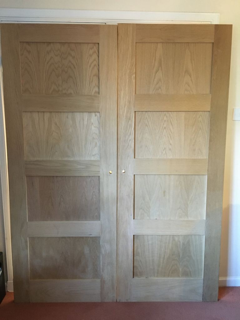2x Howdens Oak Shaker Doors 6’6”x2’6”