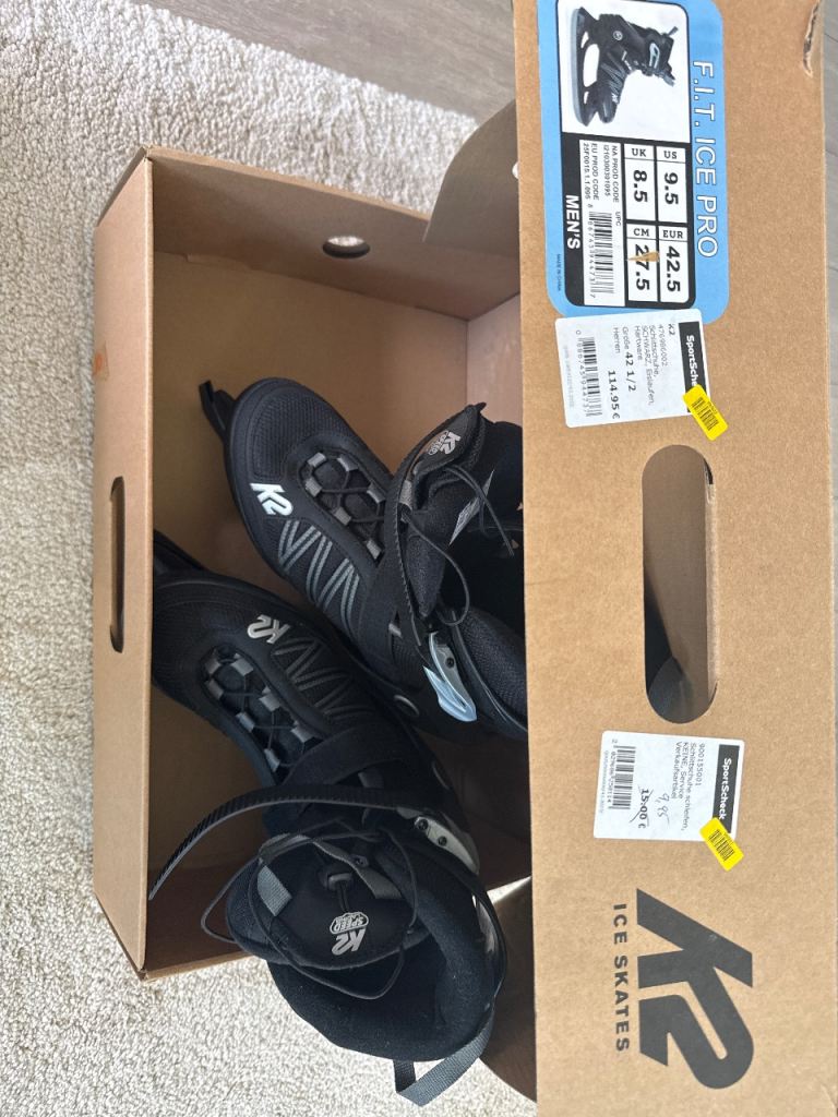K2 F.I.T. Ice Pro Skates Men's UK 8.5 – Brand New