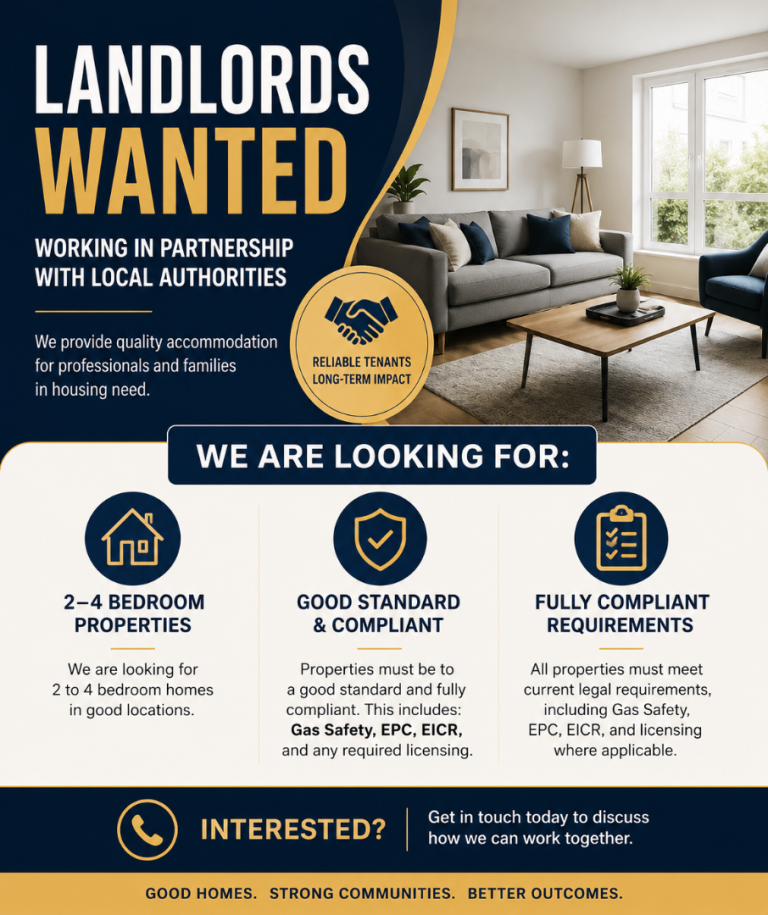 2–4 Bedroom Properties Wanted | Good Standard | Fast Decision
