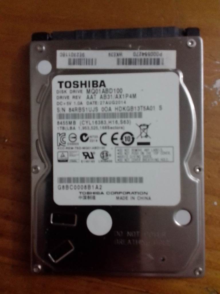 Toshiba Laptop 1TB Internal SATA Drive 