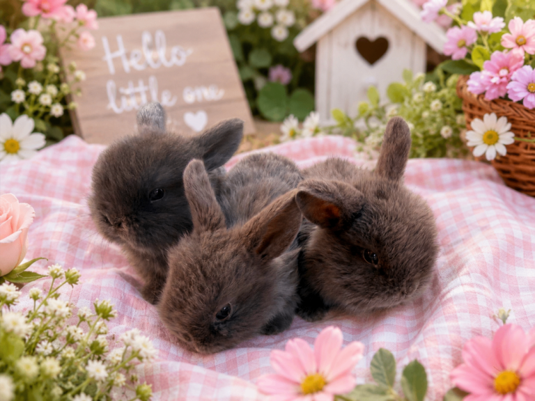 Baby mini lop rabbits 
