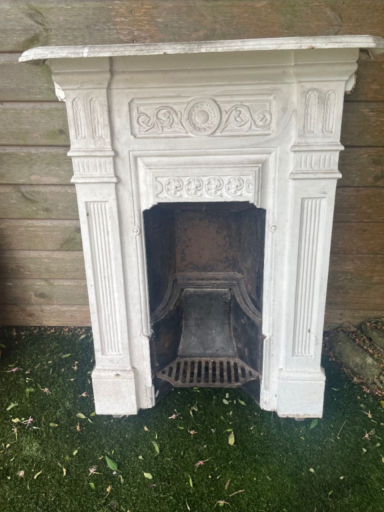 Decorative Fireplace Surround with Cast Iron Insert