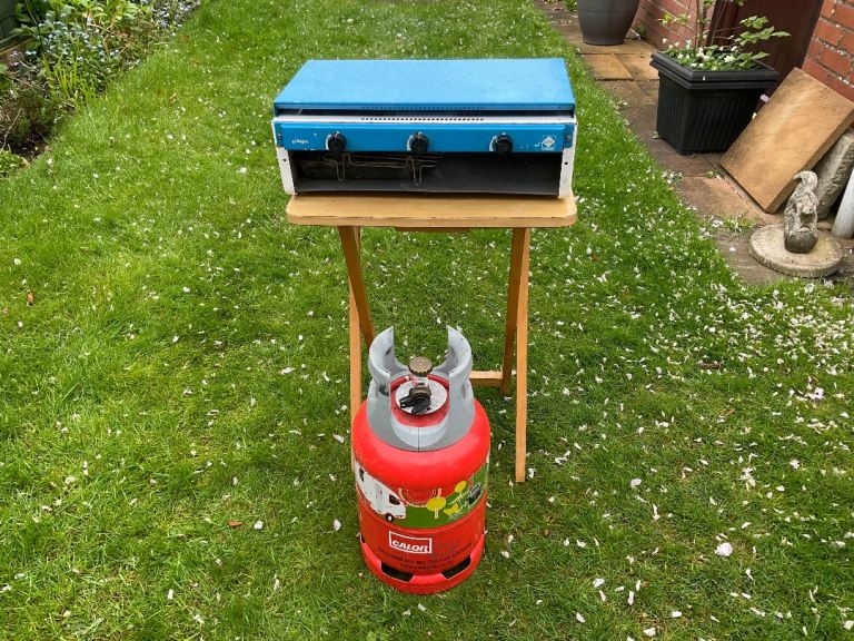 Calor gas bottle and camping stove 