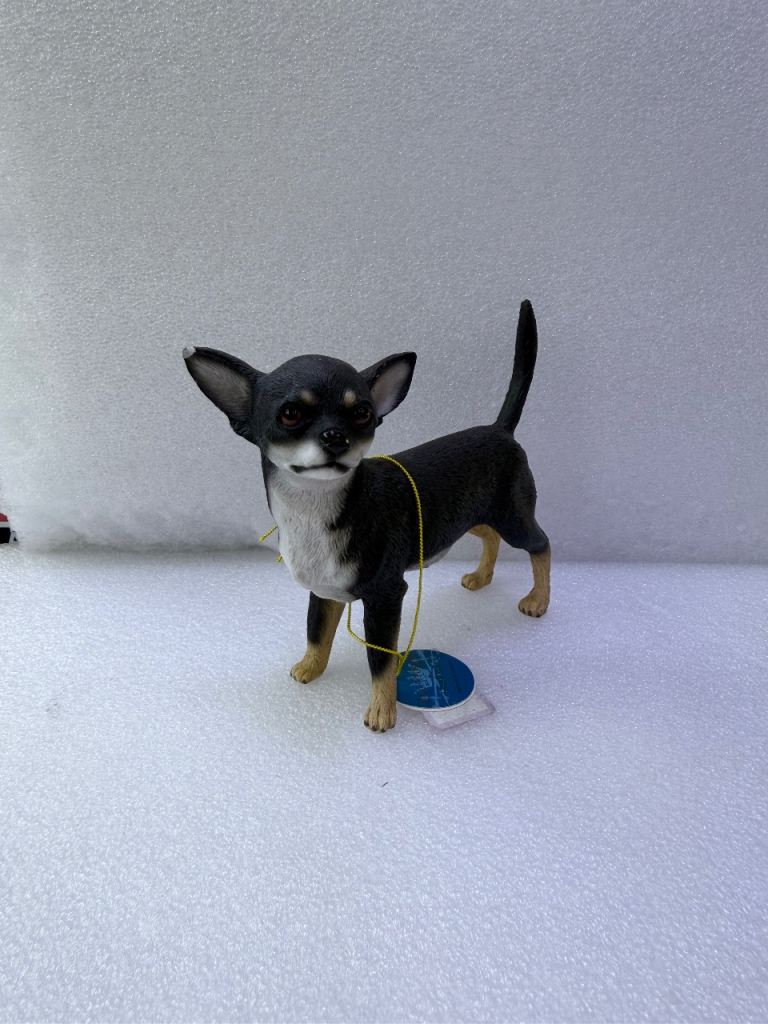 Chihuahua Dog Figurine – Black and Tan, As Good As New