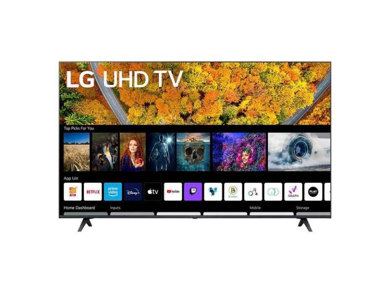 LG 43 inch Frameless Smart 4K Ultra HD UHD ThinQ LED TV with Apps, Wifi, Apple Airplay, 43UR73006LA