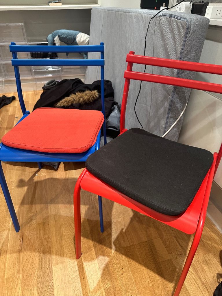2 IKEA METAL CHAIRS