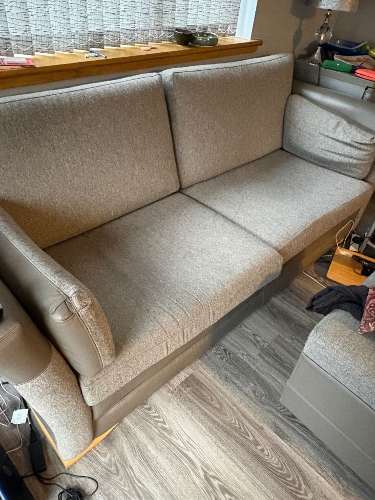 Settee and storage footstool Free