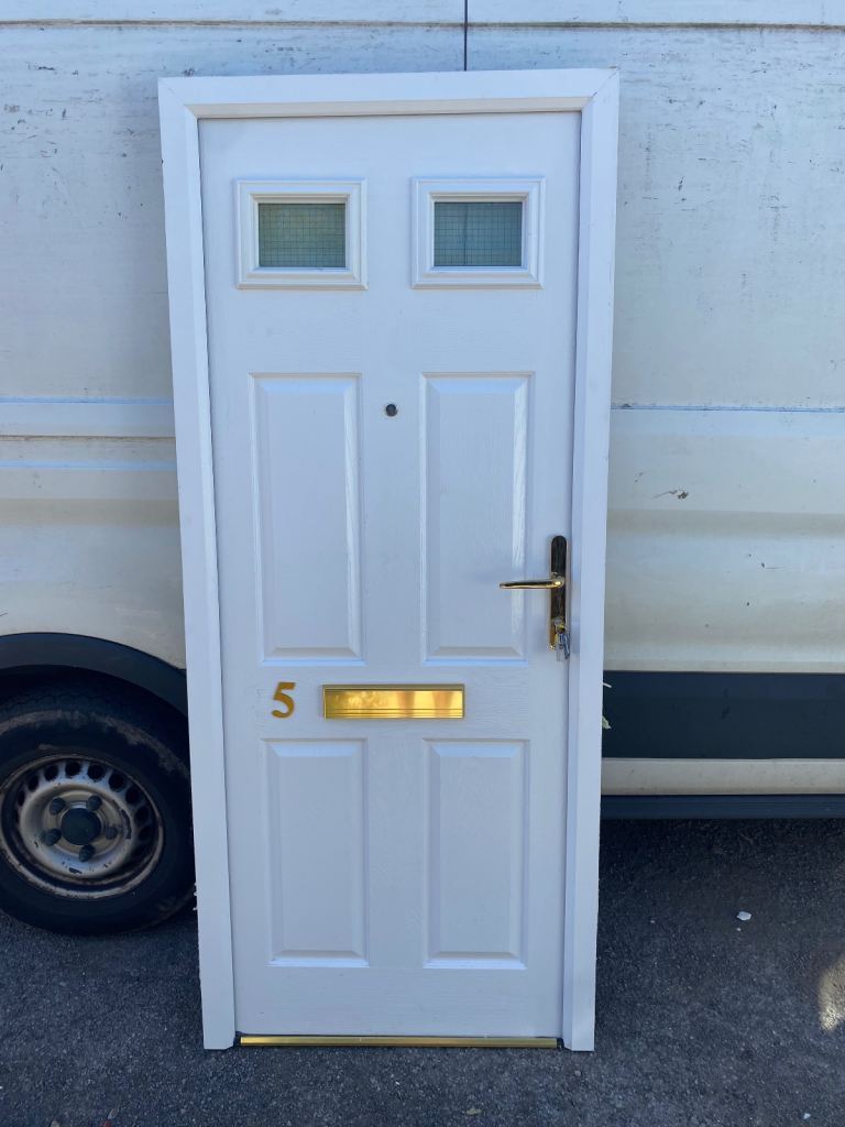 Used Upvc White Front,Back,Garage,Mancave Composite Door 