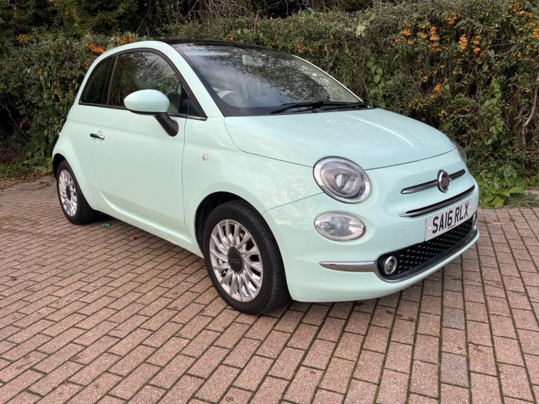 2016 Fiat 500 1.2 Lounge Euro 6 (s/s) 3dr HATCHBACK Petrol Manual