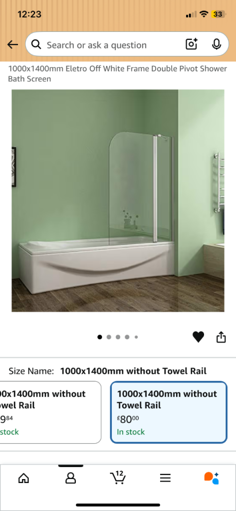 Brand new un opened shower screen 