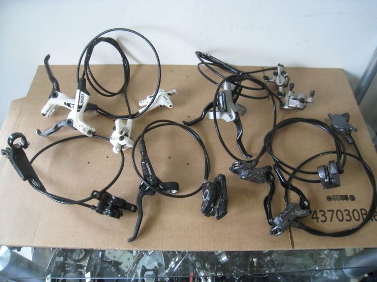 HYDRAULIC DISC BRAKES - all £90 or can sell separate  / avid deore hayes shimano tektro 