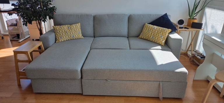 Sofa bed - light grey