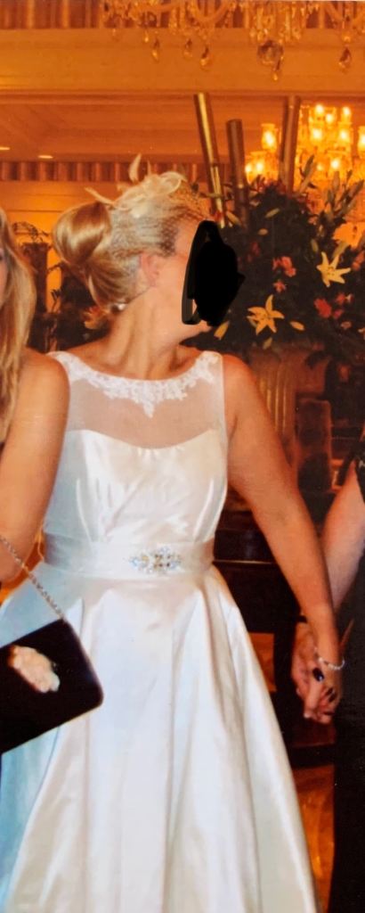 Tea length ivory wedding dress, size 16 UK
